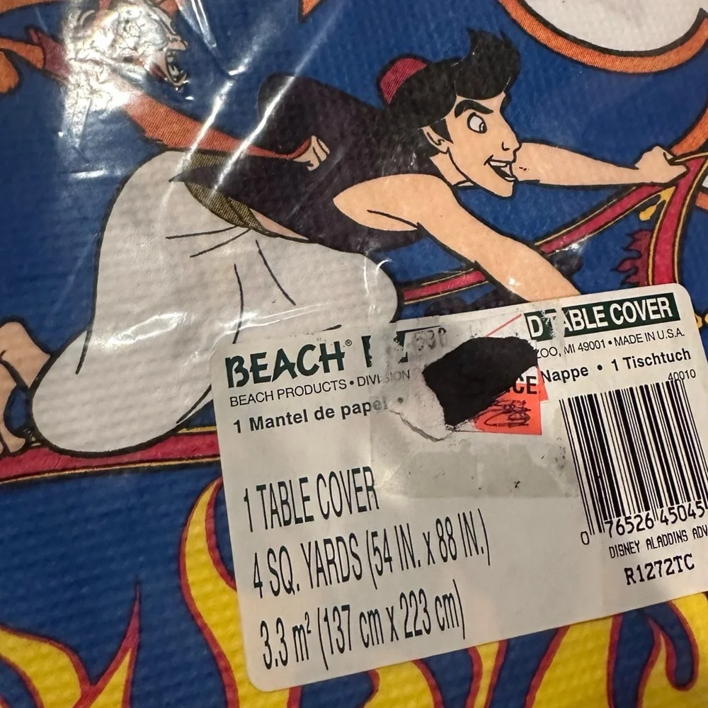 Disney Aladdin Table Cover with Vibrant Colors